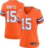 Nike Women's Nike Nik Bonitto  Orange Denver Broncos Alternate 2 Mile High Collection 1977 Throwback Game Jersey