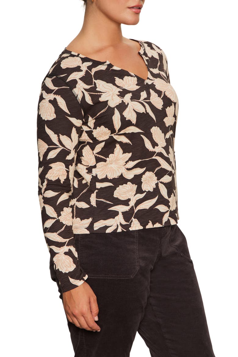 Perfect Notch Print Long Sleeve T-Shirt, Alternate, color, SEMISWEET