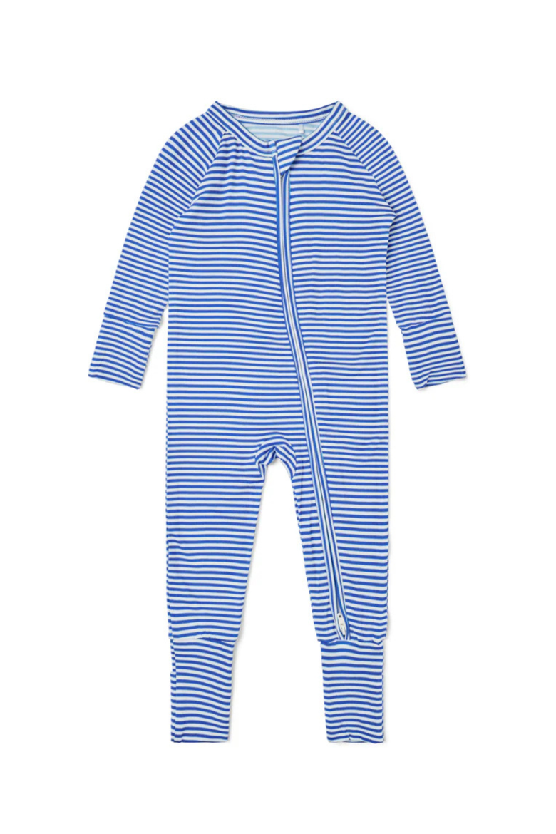 Long Sleeve and Pants Sleeper, Alternate, color, Cobalt Stripe