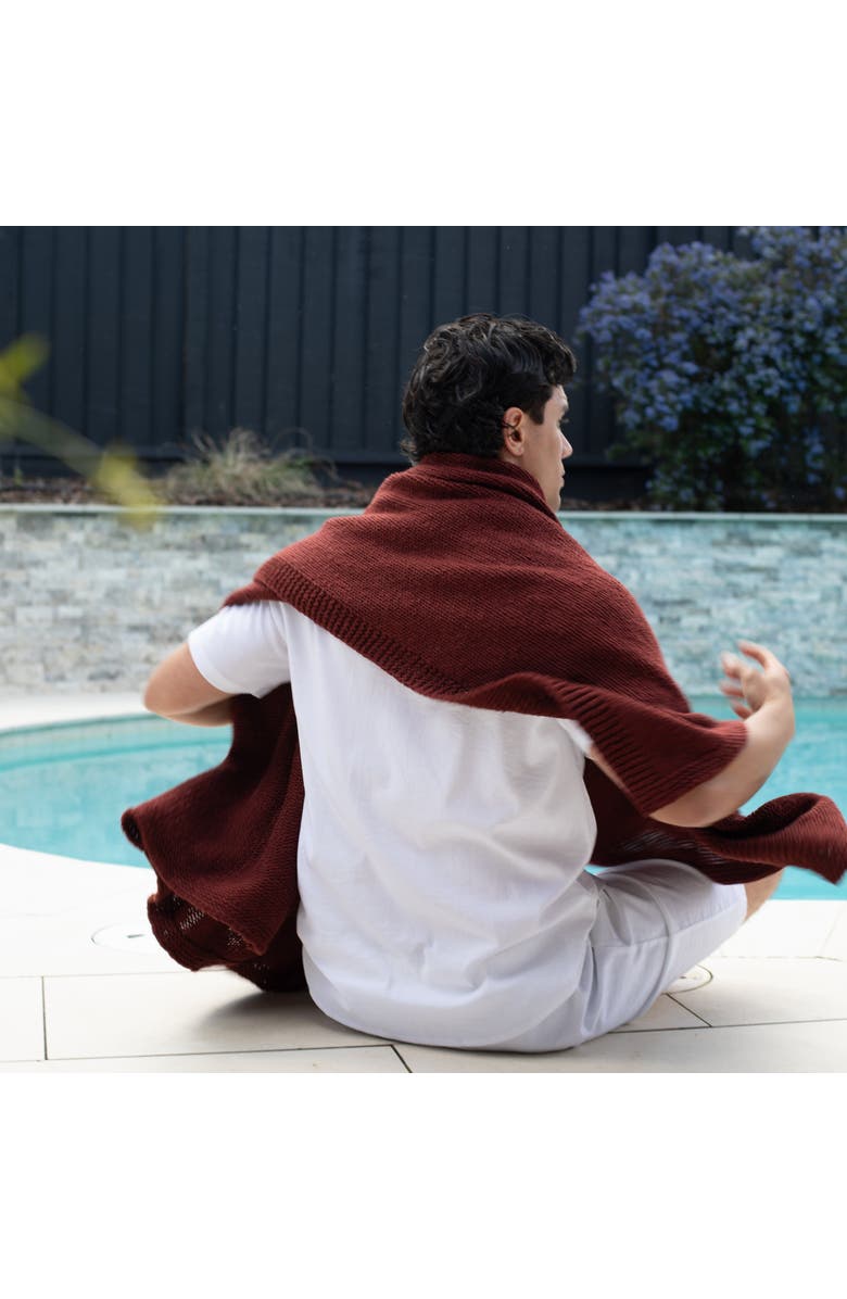 Pink Lemonade Zrestha Organic Cotton Throw Blanket, Alternate, color, Sagria