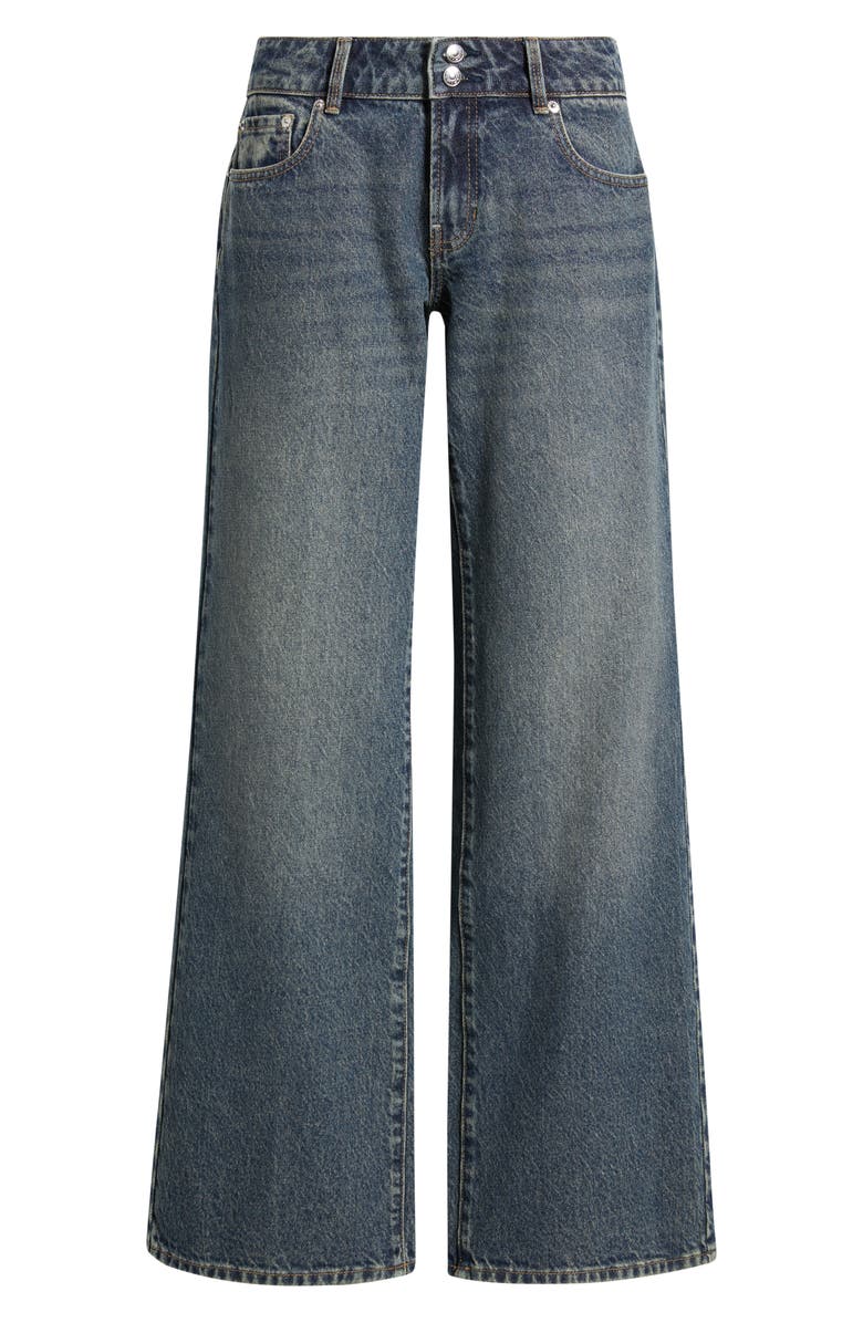 PacSun Zoe Girlfriend Jeans, Alternate, color, Dark Indigo