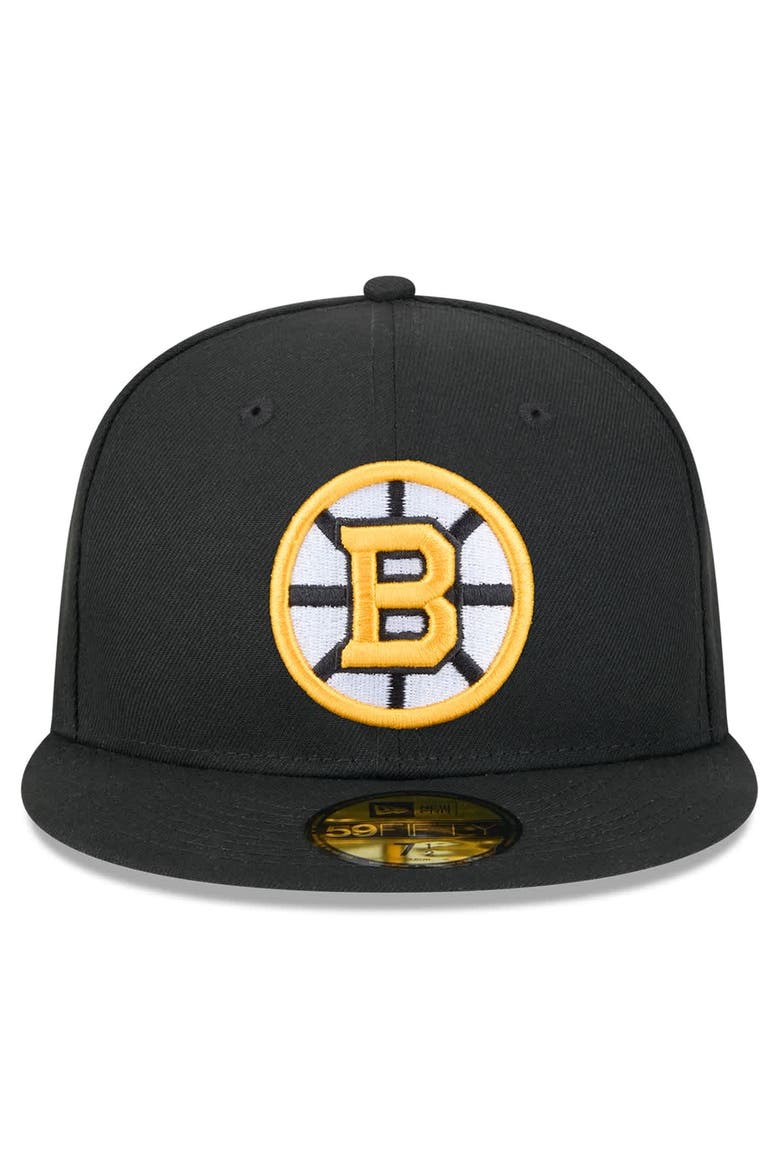 Men's New Era  Black Boston Bruins Core 59FIFTY Fitted Hat, Alternate, color, Black