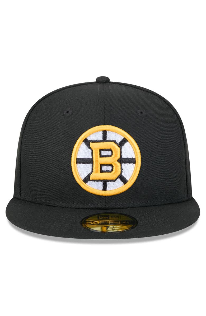 New Era Men's New Era  Black Boston Bruins Core 59FIFTY Fitted Hat, Alternate, color, Black