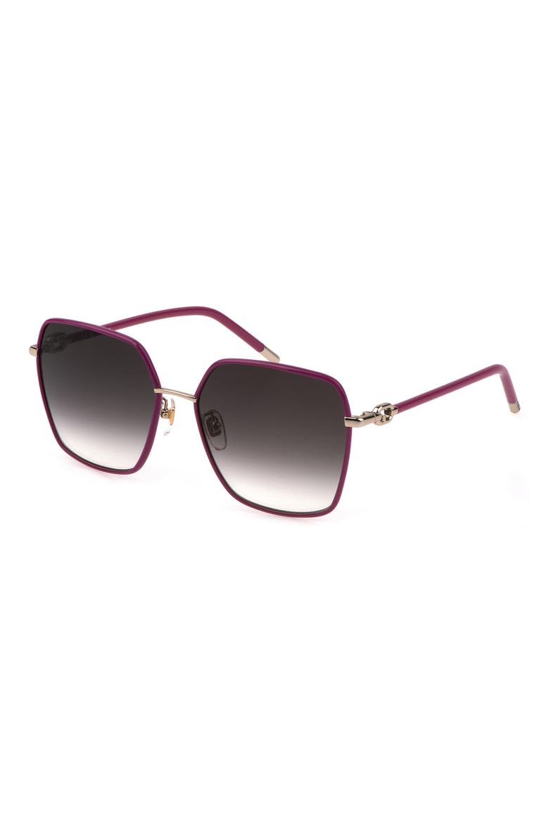 58mm Gradient Square Sunglasses, Alternate, color, SHINY LIGHT GOLD