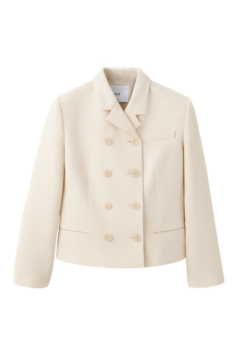 Crop Double Breasted Jacket, Main, color, ECRU