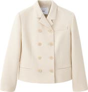 MANGO Crop Double Breasted Jacket