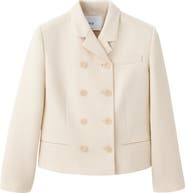 MANGO Crop Double Breasted Jacket
