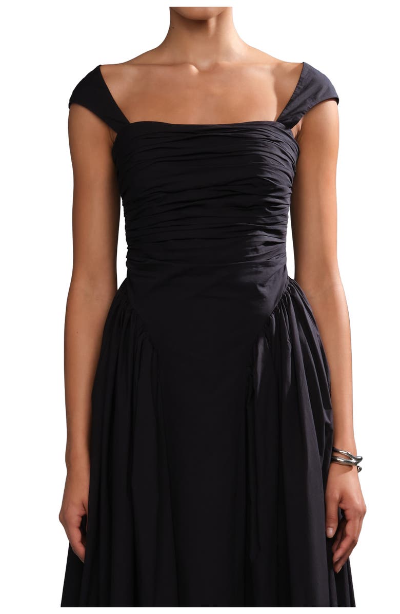AMUR Galilea ruched dress, Alternate, color, Black