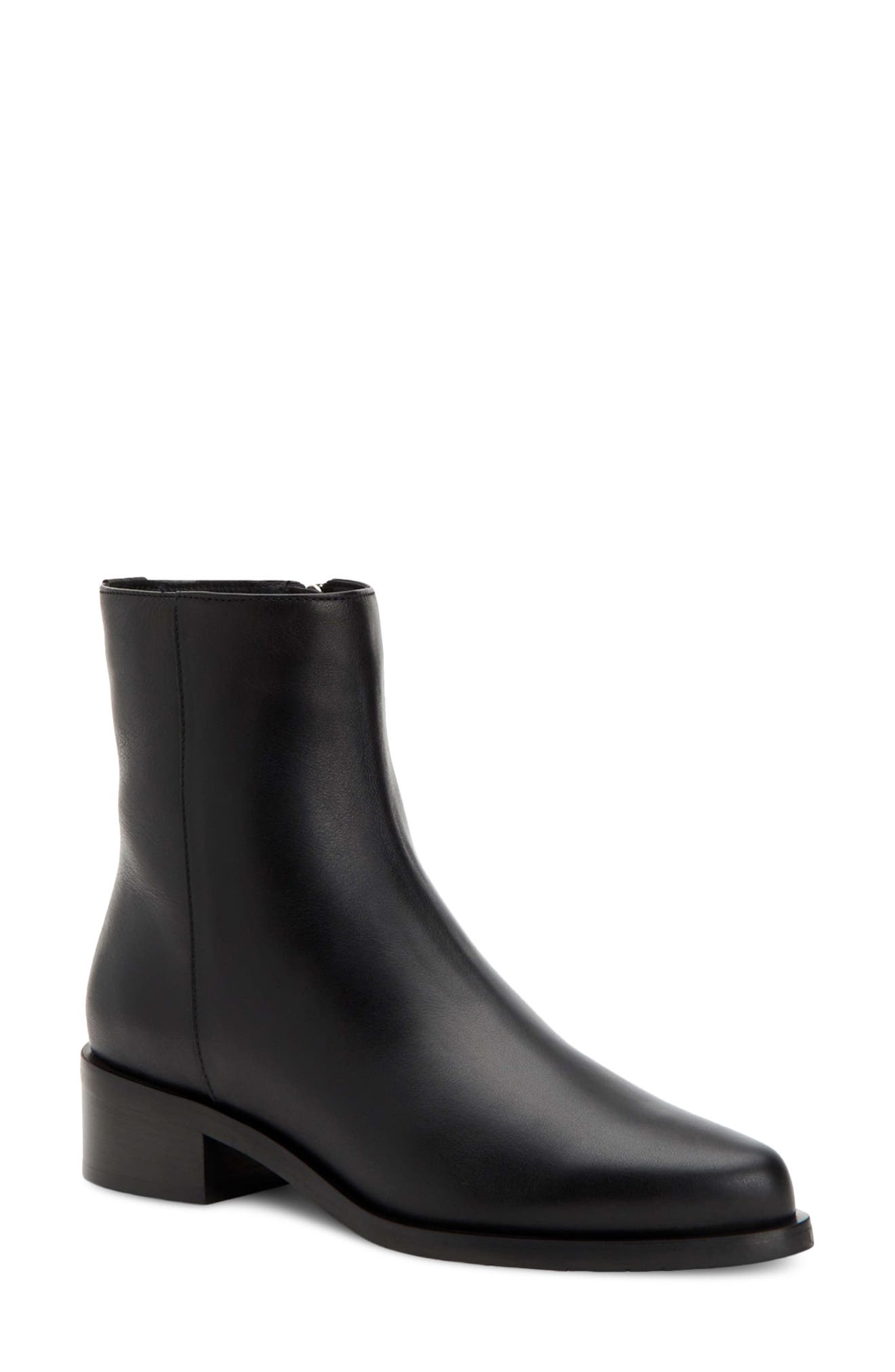 Gwenyth Weatherproof Bootie, Main, color, BLACK LEATHER