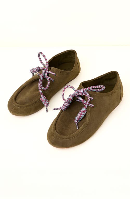 Charlotte Stone Ryan Ballet Loafer Flat In Green