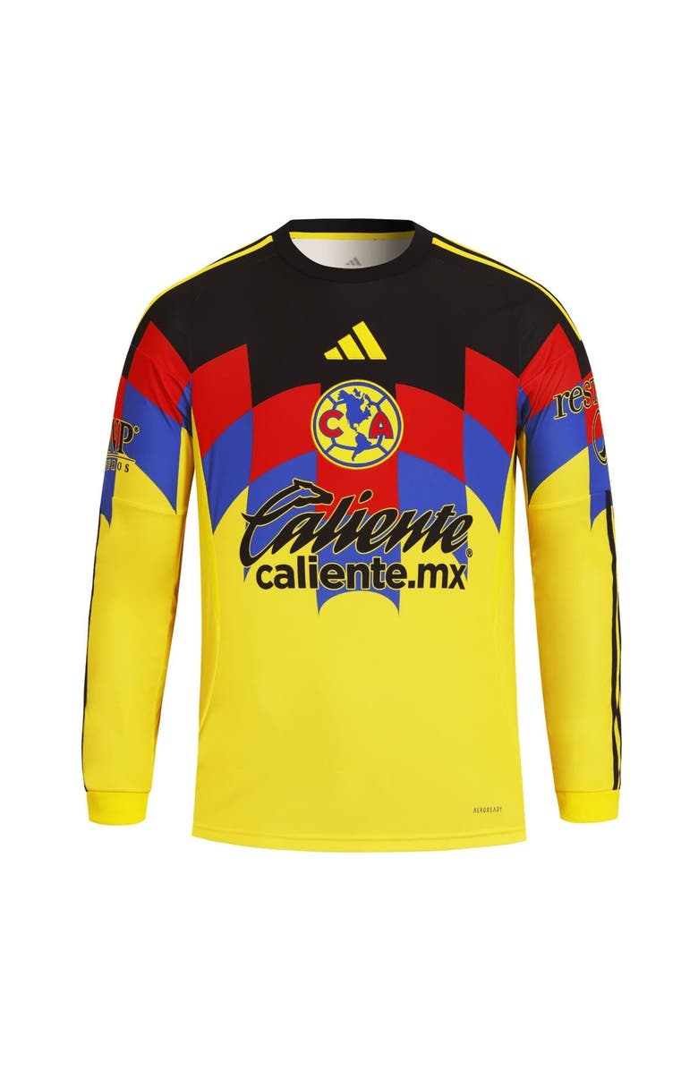 adidas Men's adidas Yellow Club America 2025/26 Home Replica Long Sleeve Jersey, Alternate, color,