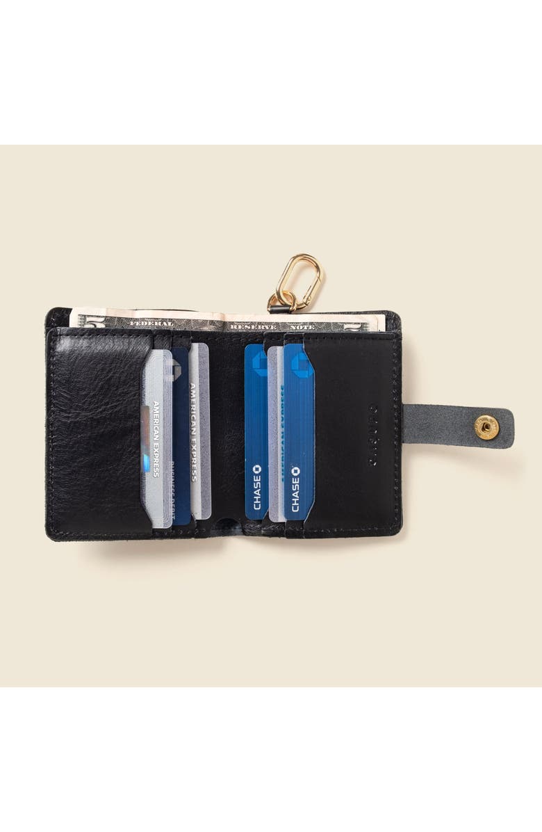 Casupo Wallet with Snap and Key Ring, Alternate, color, Black