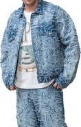 AlphaStyle Alida Burnout Denim Jacket