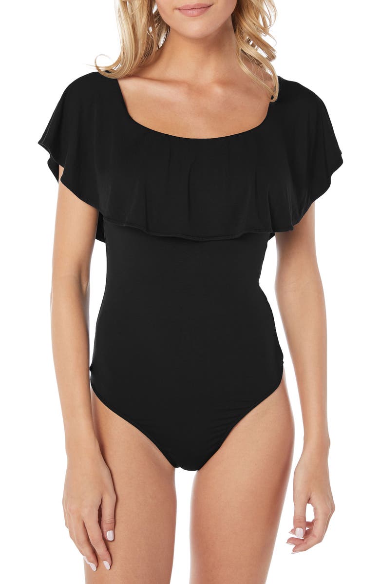 Michael Stars Ruffled Bodysuit, Main, color,