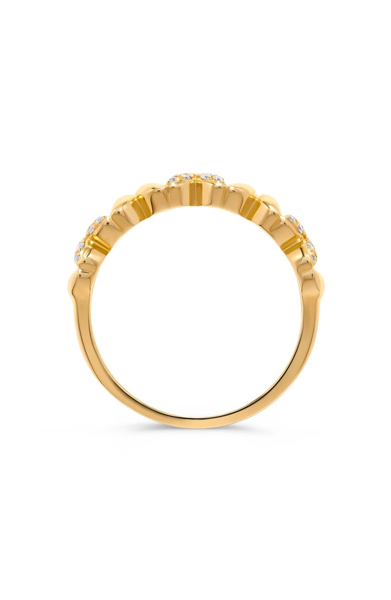 H.J. Namdar 14K Yellow Gold Diamond Floral Band Ring, Alternate, color, Yellow Gold