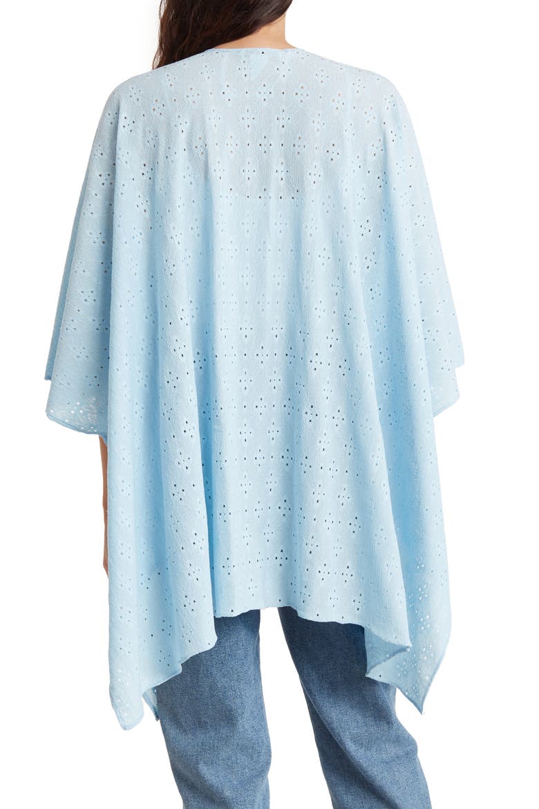 Eyelet Ruana, Alternate, color, CHAMBRAY