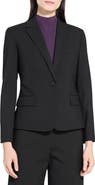 Theory Slim Fit Stretch Wool One Button Blazer