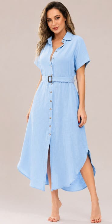 Lightweight Swim Cover-Up Maxi Dress
