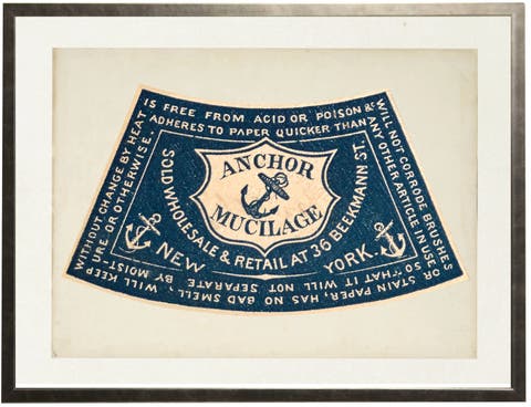 Vintage Anchor Label