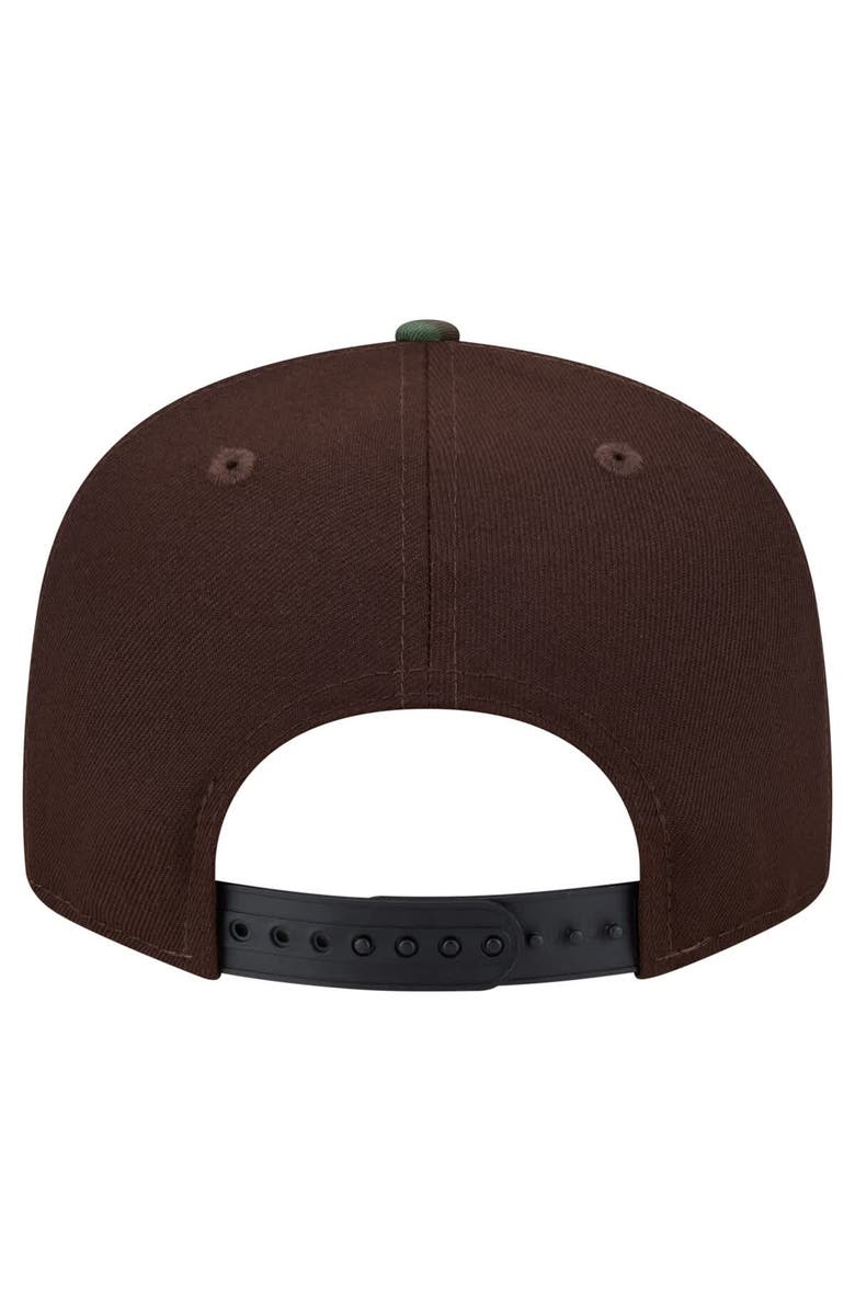 New Era Men's New Era Dark Brown Philadelphia Eagles Burnt Wood Camo 9FIFTY Snapback Hat, Alternate, color, Dark Brown
