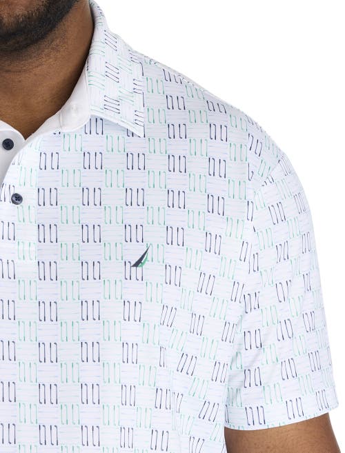 Nautica Big & Tall Geometric Print Performance Polo Shirt