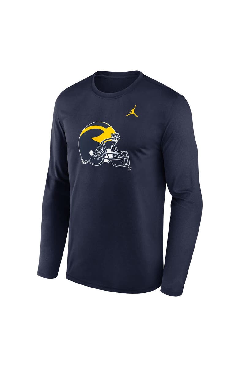 Jordan Brand Men's Jordan Brand Navy Michigan Wolverines Primetime Alternate Logo Legend Long Sleeve T-Shirt, Alternate, color, Navy