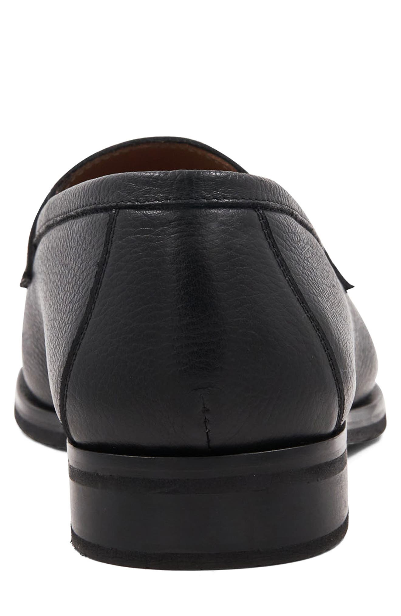 Bruno Magli Roberto Pebbled Bit Loafer, Alternate, color, Black Tumbled