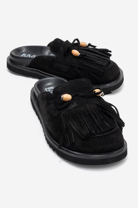 Carol Tassel Leather Mule