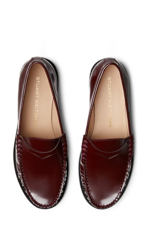 Stuart Weitzman Women's Lottie Loafer Flats In Dark Carbernet