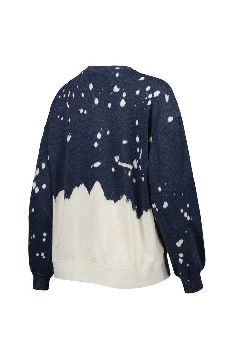 GAMEDAY COUTURE Women's Gameday Couture Navy North Carolina Tar Heels Twice As Nice Faded Dip-Dye Pullover Long Sleeve Top, Alternate, color, 