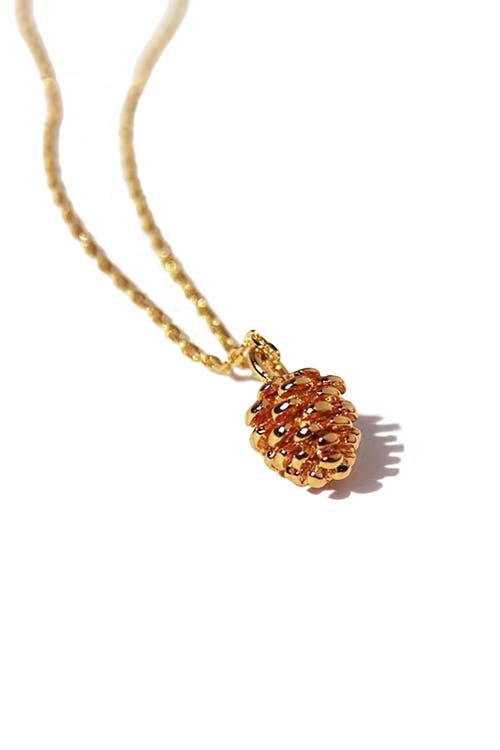 Classicharms Pinecone Pendant Necklace In Gold