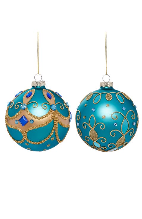 Gold Swirl Drop Ornament, Box of 6