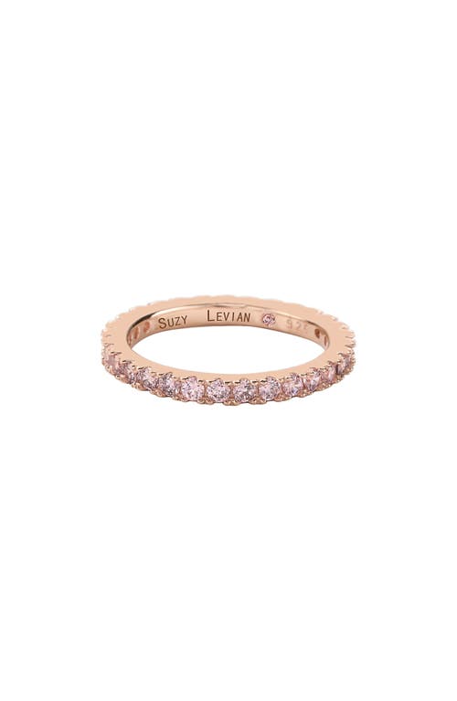 Suzy Levian Cubic Zirconia Stacking Ring In Gold