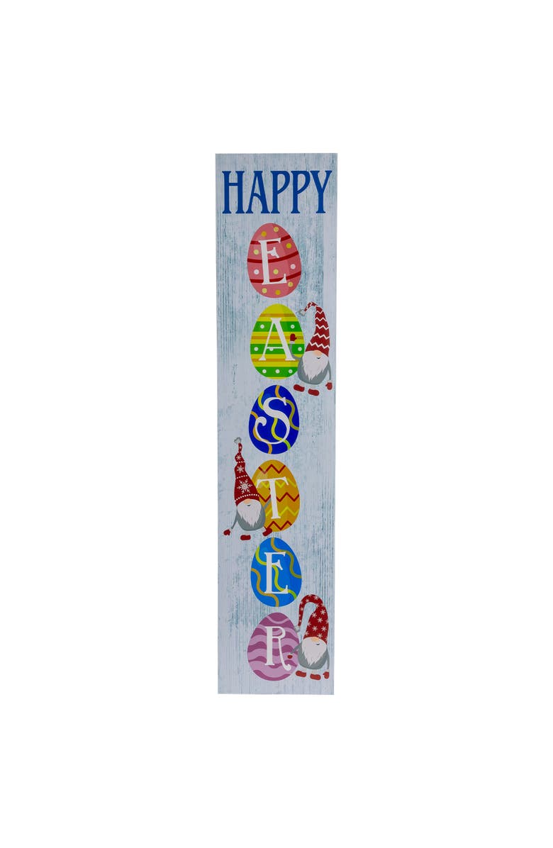 Northlight Gnome Happy Easter Porch Board Sign - 35.75", Main, color, Blue