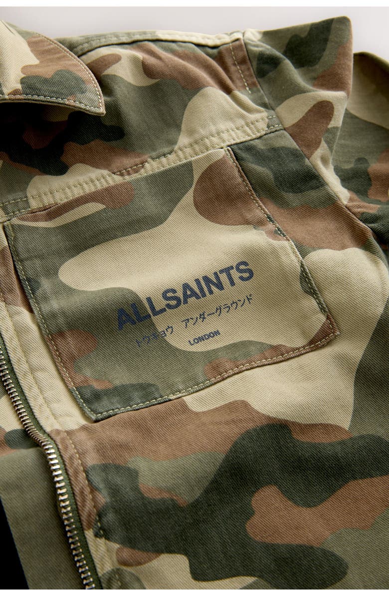 smALLSAINTS by ALLSAINTS Kids
 Camo Shacket 
Graphic T-Shirt Set, Alternate, color, Green