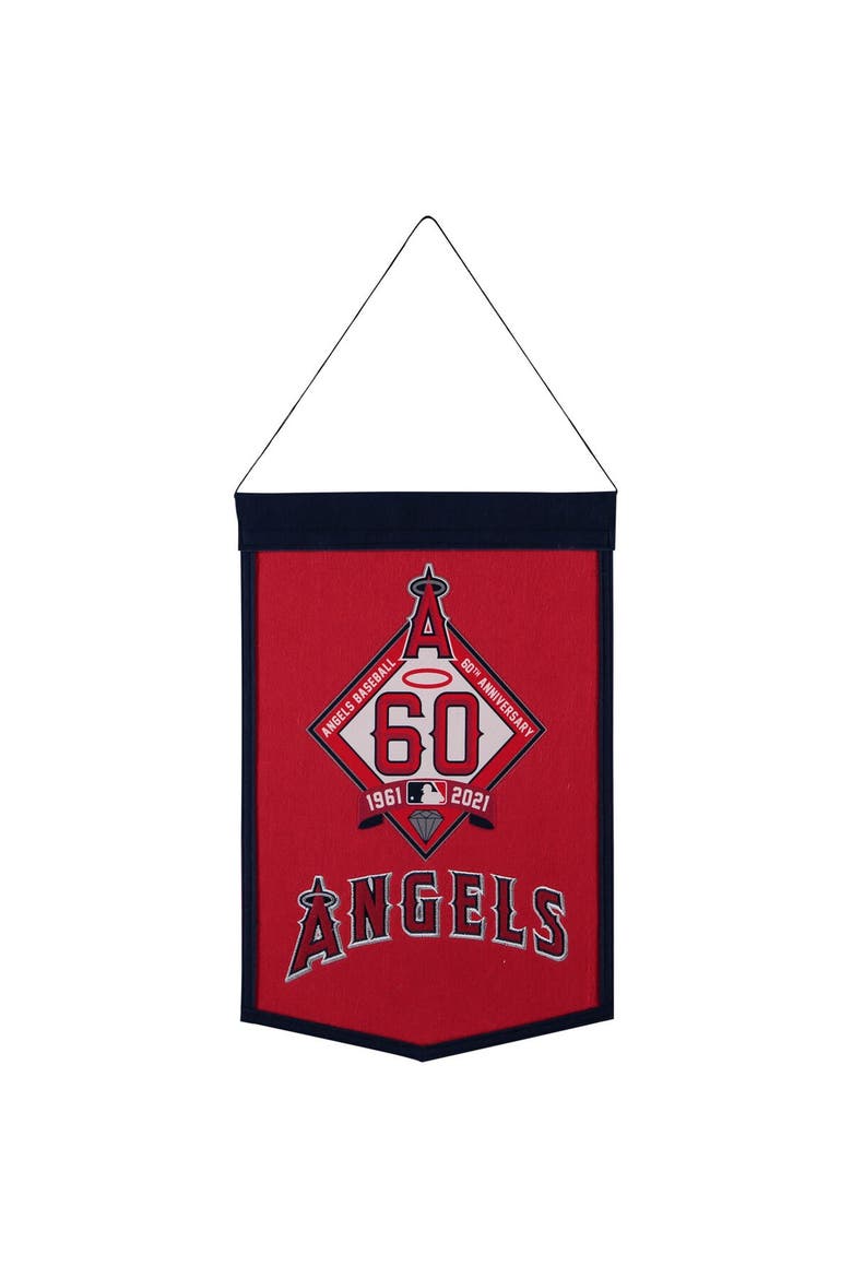 Los Angeles Angels 18'' x 12'' 60th Anniversary Traditions Banner, Main, color, Red