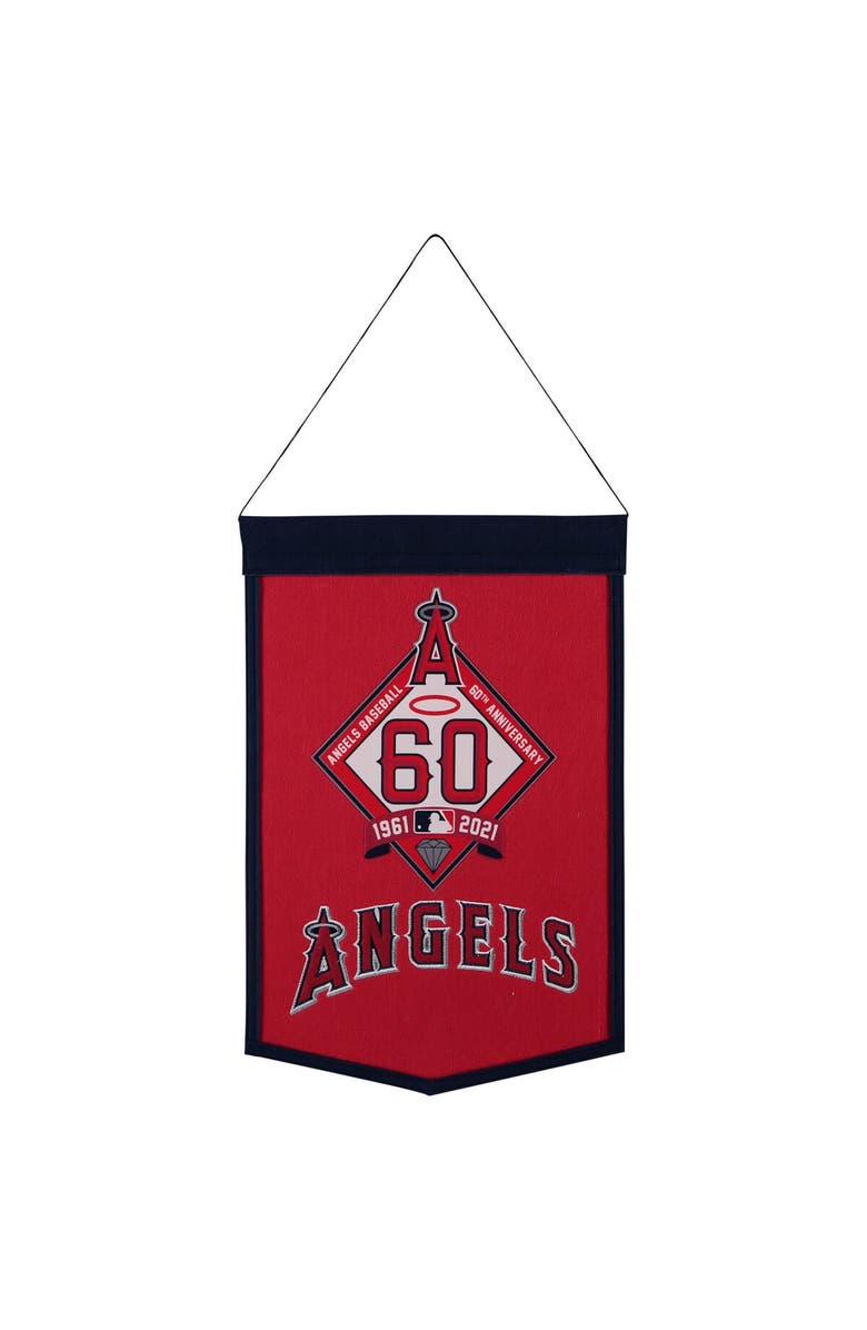 WINNING STREAK Los Angeles Angels 18'' x 12'' 60th Anniversary Traditions Banner, Main, color, Red