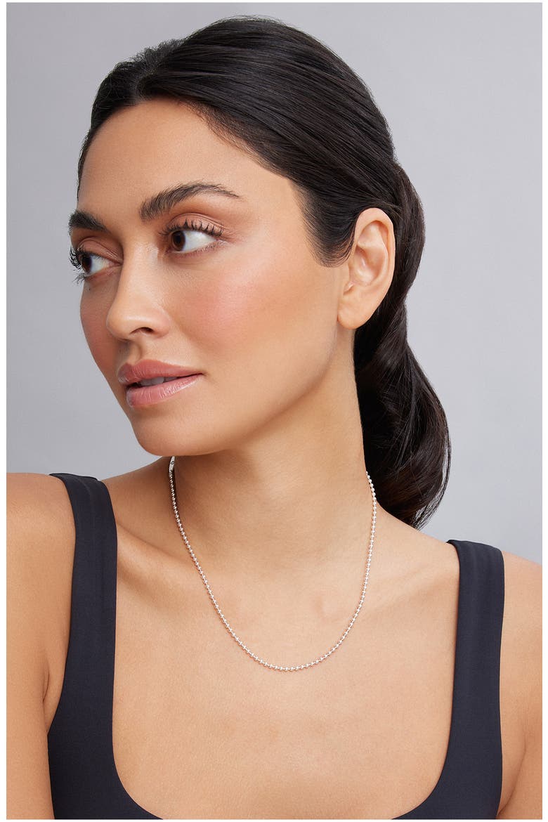 Ball Chain Necklace, Alternate, color, SILVER