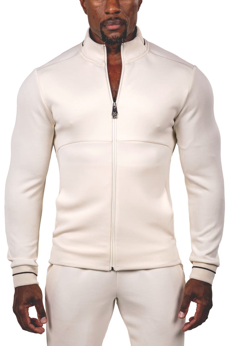 Marthyr0001 White Zip Sweatshirt, Main, color, WHITE
