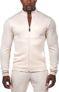 Maceoo Marthyr0001 White Zip Sweatshirt