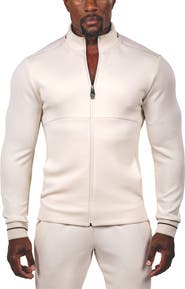 Maceoo Marthyr0001 White Zip Sweatshirt