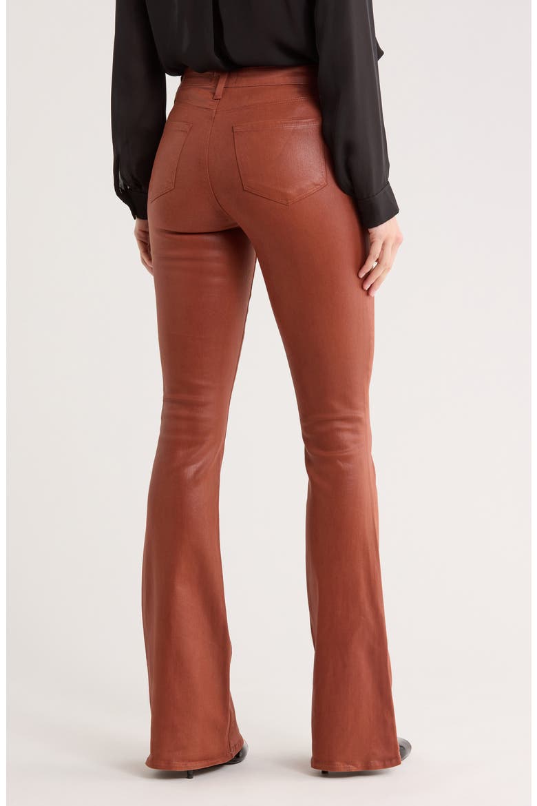 Marty Coated High Waist Flare Leg Jeans, Alternate, color, RICH GINGER COATED