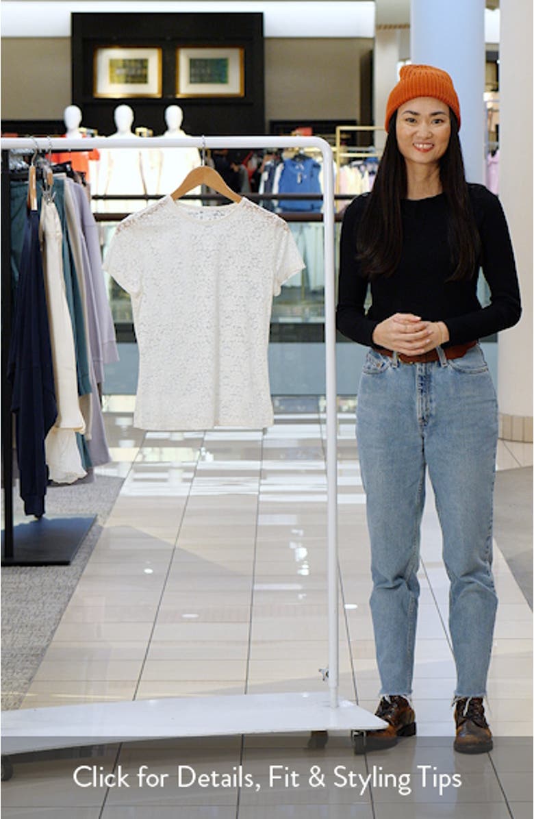 Short Sleeve Stretch Lace Top, sales video thumbnail