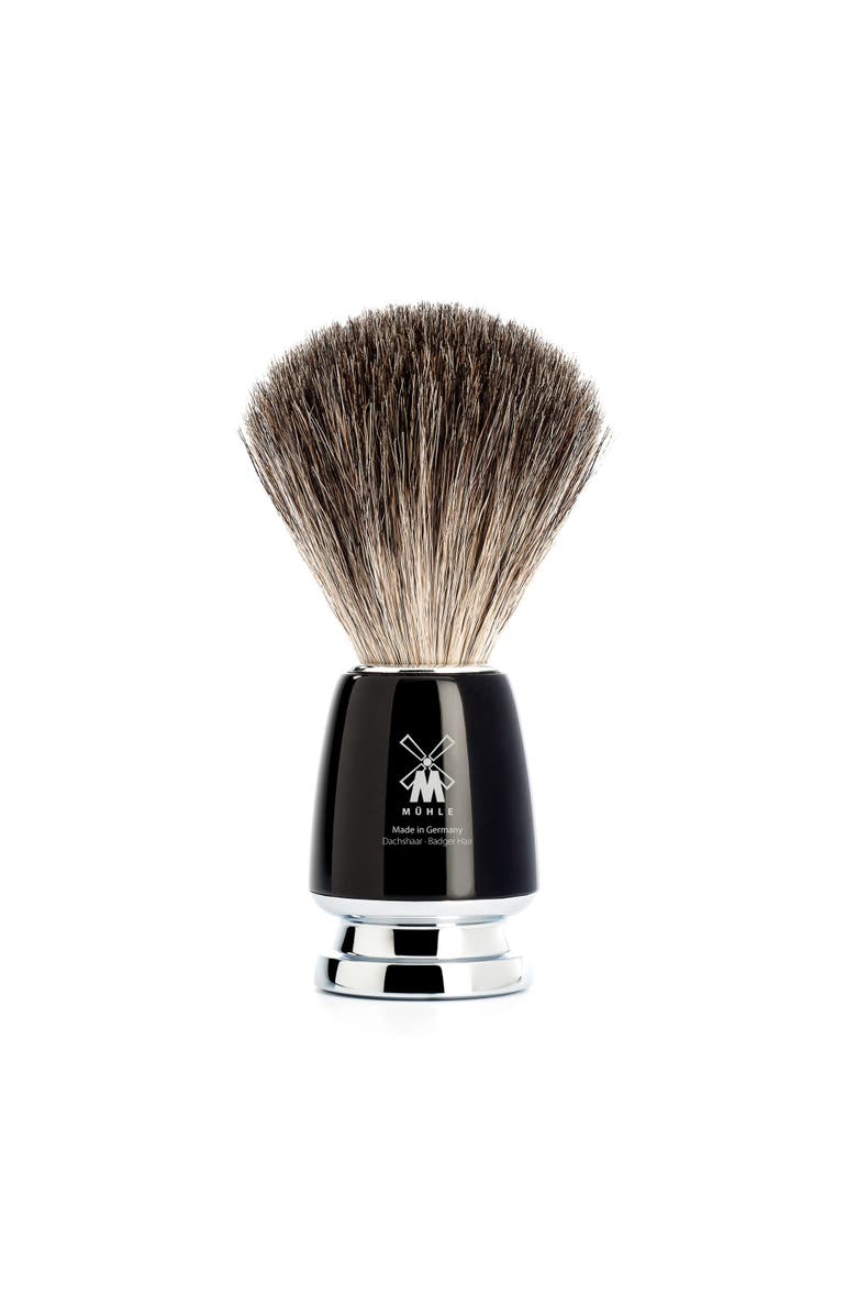 MÜHLE Rytmo Black Pure Badger Shaving Brush, Main, color, Black