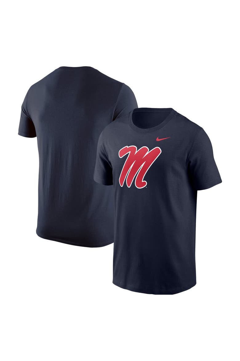 Men's Nike Navy Ole Miss Rebels Logo T-Shirt, Main, color, Navy