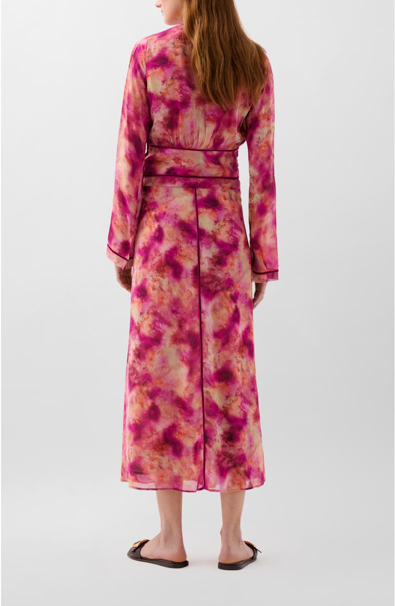 Scalpers Tie Velvet Print Skirt, Alternate, color, Multi-Pink