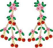 EYE CANDY LOS ANGELES Donya Cherry Cubic Zirconia Drop Earrings
