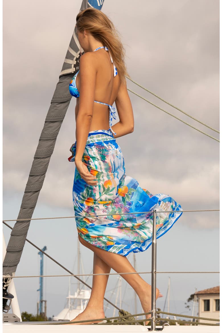 Mykonos Cover-Up Sarong, Alternate, color, BLUE