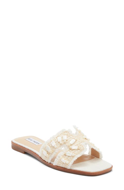 Steve Madden Hadyn Slide Sandal in Bone Raffia at Nordstrom, Size 9.5
