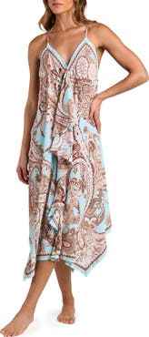 L'AGENCE Traditional Paisley Cover-Up Dress